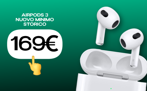 AirPods 3ª generazione: è impossibile resistere al nuovo minimo storico (-19%)