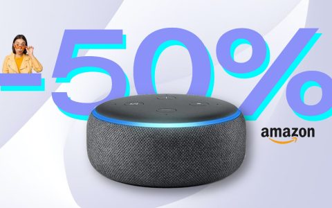 Echo Dot con Alexa: domotica, intrattenimento e notizie sconto 50%