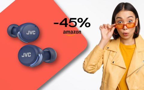 Auricolari wireless JVC con cancellazione del rumore: SCONTO SHOCK del 45%