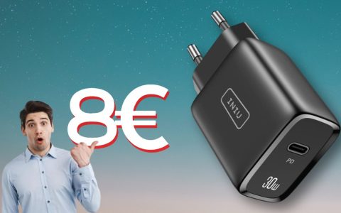 Caricabatterie USB-C 30W a 8€: AFFARE con sconto e coupon