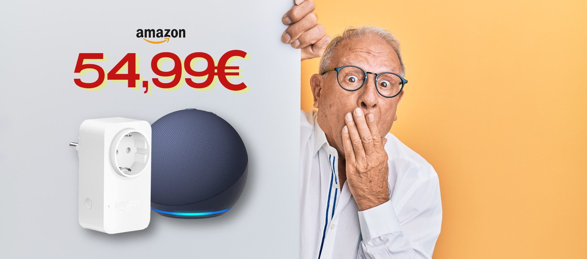 Echo Dot 5ª gen 2022 + Presa Smart Amazon: SCONTO BOMBA 35%