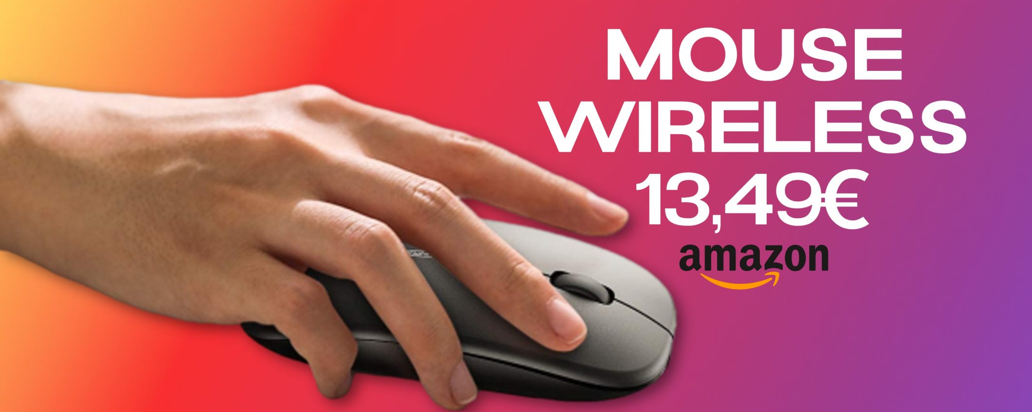 Mouse wireless sottile e silenzioso per PC e Mac a poco più di 10€: SCONTO + COUPON