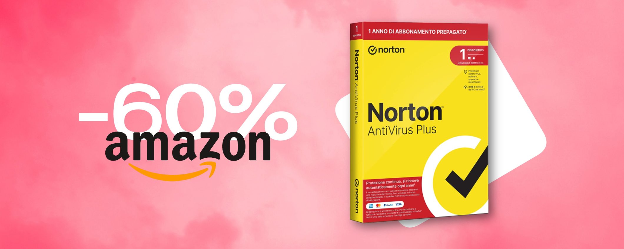 Norton Antivirus Plus 2023: proteggi il tuo Mac/PC a soli 11,99€ (-60%)