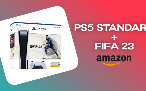 PlayStation 5 Standard + FIFA23 ora DISPONIBILE in OFFERTA su Amazon (-28%)