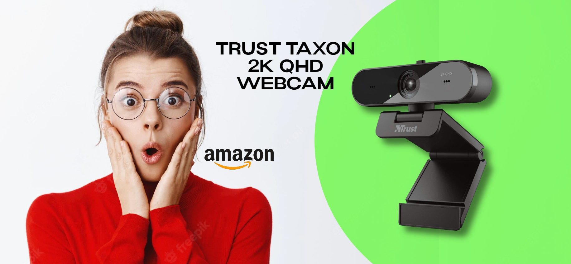 Trust Taxon: FOLLIA Amazon, la webcam 2K QHD è scontata del 53%