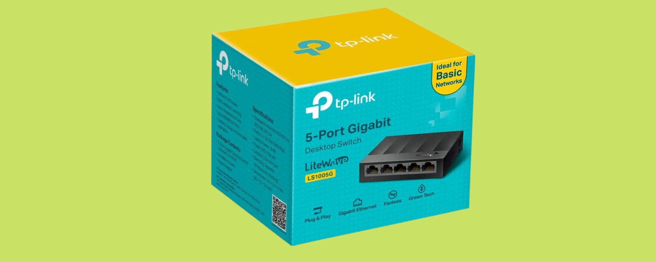 Switch Ethernet 5 Porte Gigabit di TP-Link a 10 euro su Amazon