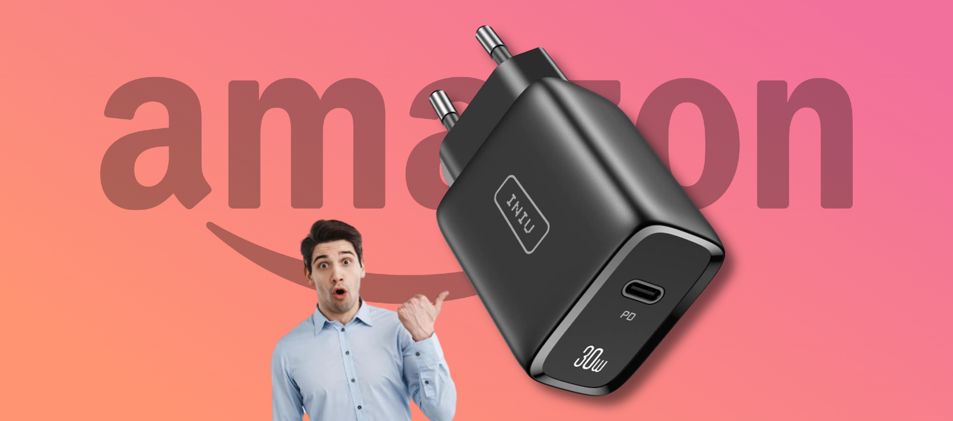 Caricabatterie USB-C 30W: poca spesa (su Amazon), MASSIMA RESA