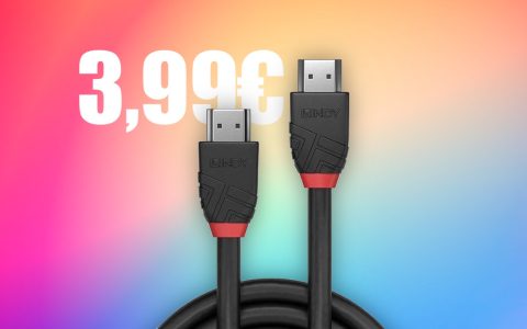 Cavo HDMI Alta Velocità con Ethernet, HD1080p, 3D, HDR solo 3,99€ spedito