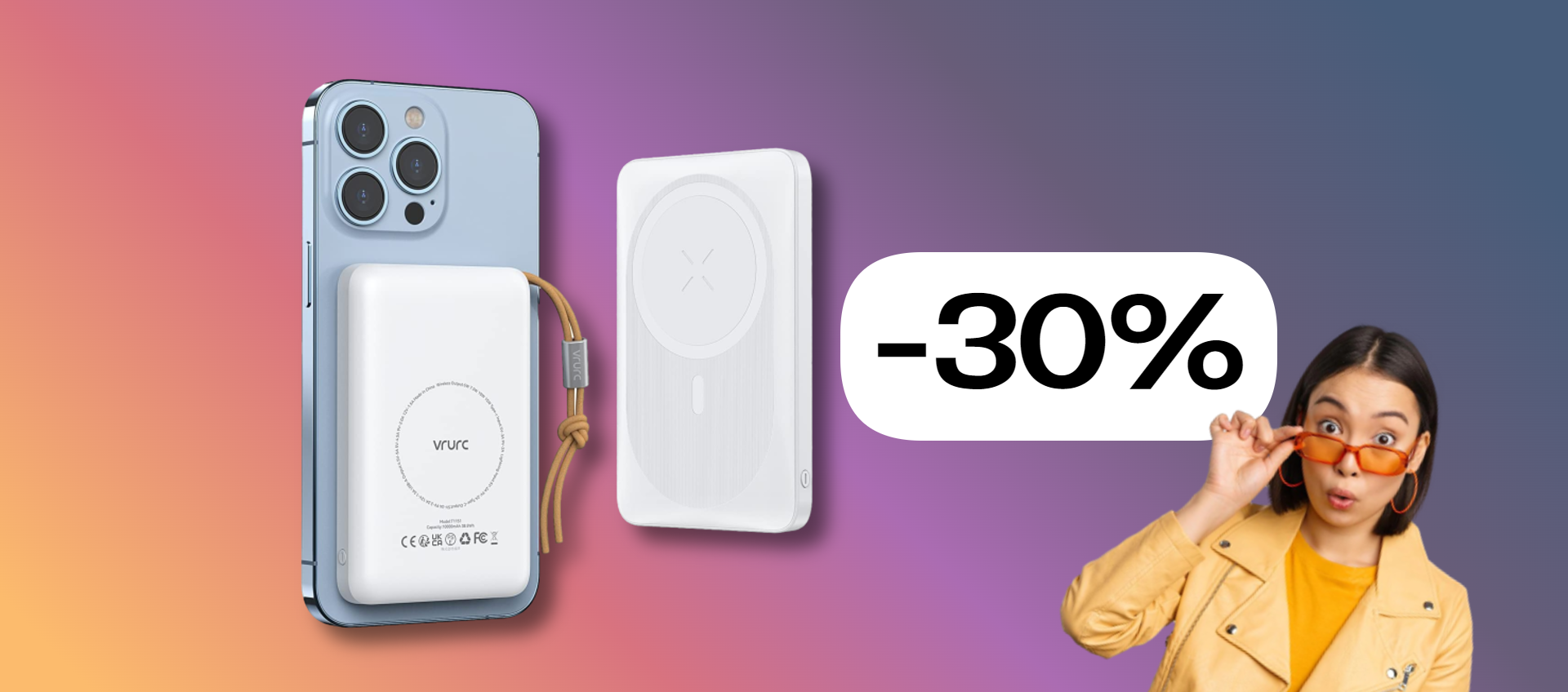 PowerBank MagSafe con laccetto: Sconto + Coupon