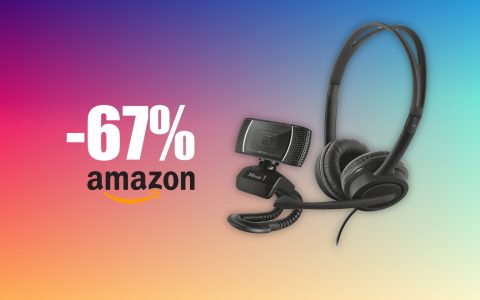 Set Home Office di Trust: SCONTO 67% per il Kit Cuffie + WebCam