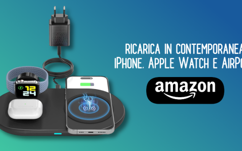 Caricabatterie wireless 3-in-1: APPLICA il coupon Amazon, il risparmio è assicurato