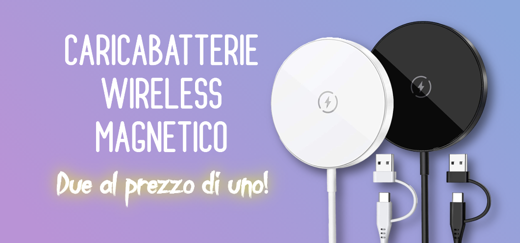 Caricabatterie wireless magnetico: 2 al prezzo di 1 con lo sconto Amazon del 22%