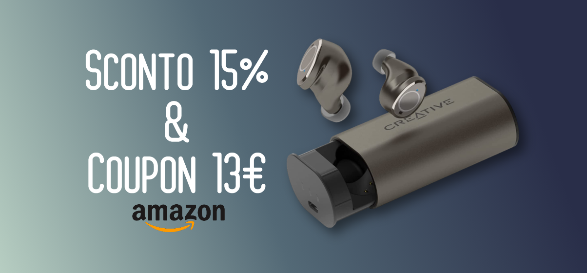 Creative Outlier Pro, auricolari TWS impermeabili: BOMBA Amazon sconto + coupon