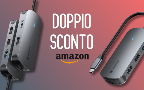 Hub USB-C 5-in-1: con la DOPPIA PROMO Amazon lo paghi meno di 9€