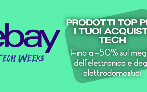 eBay, sconti fino al 50% con le Tech Weeks: iPhone, MacBook, PS5 e tanto altro ancora