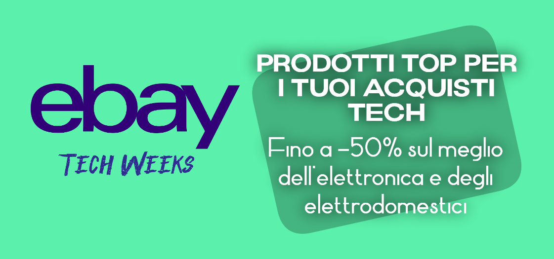 eBay, sconti fino al 50% con le Tech Weeks: iPhone, MacBook, PS5 e tanto altro ancora