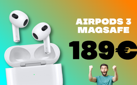 AirPods 3ª gen. con custodia MagSafe: Amazon ci DELIZIA con un ottimo sconto