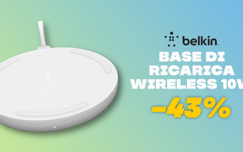 Belkin, la base di ricarica wireless da 10W è in SUPER PROMO su Amazon: poche unità disponibili