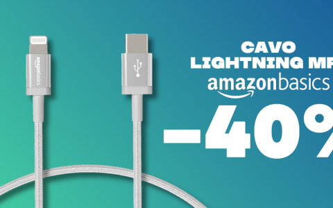 Cavo Lightning MFi Amazon Basics: CLAMOROSO 40% in meno e PREZZO WOW