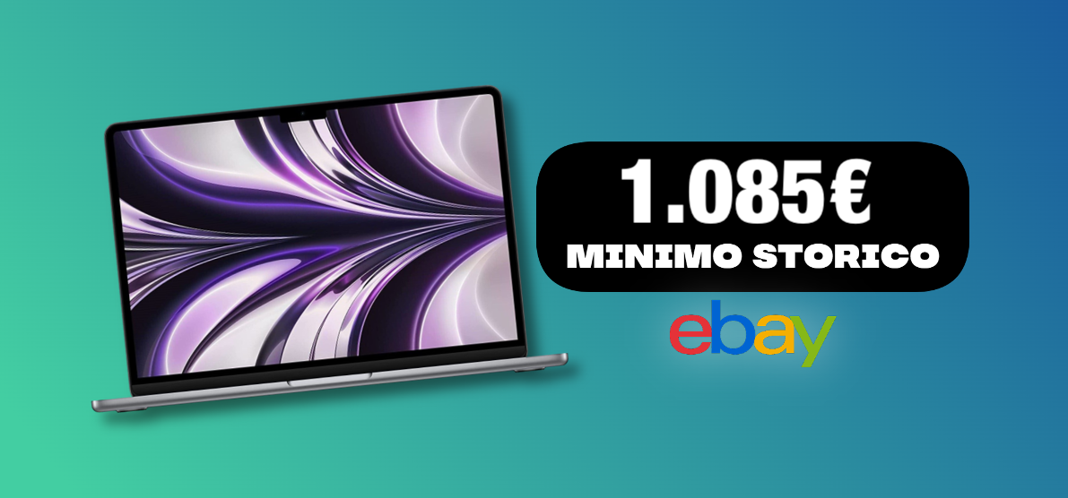 MacBook Air M2, quasi 450€ di SCONTO su eBay con Codice