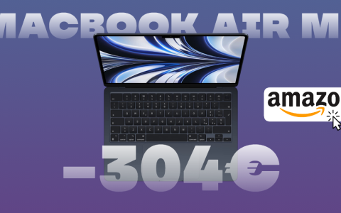 MacBook Air M2 torna in SUPER SCONTO su Amazon (-304€)