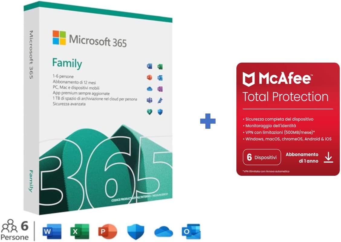 Microsoft 365 e McAfee Total Protection