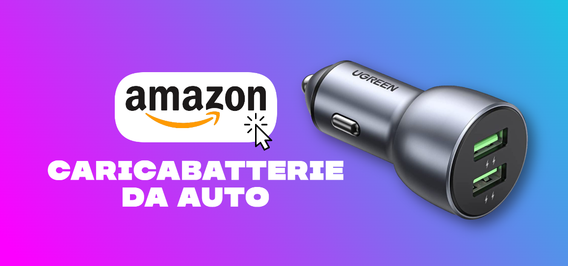 Caricabatterie da auto 36W con due USB per ricaricare il tuo iPhone anche quando sei al volante (-15%)