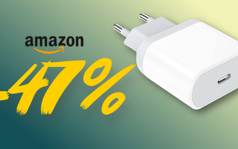 SCONTO PAZZO 47% sul caricabatterie USB-C da 20W