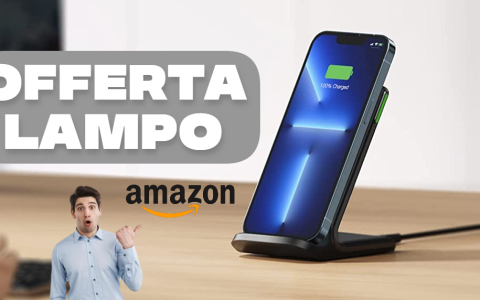 Caricabatterie wireless 15W, OFFERTA LAMPO clamorosa: sconto + coupon!