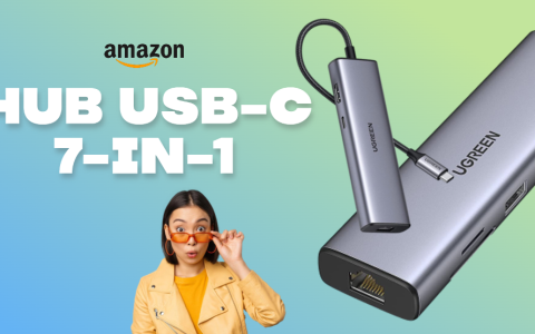 Hub USB-C 7-in-1 in OFFERTA su Amazon: applica il coupon e risparmia!