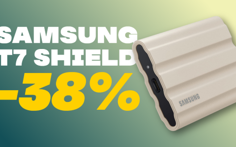 Samsung T7 Shield, l'SSD portatile è al MIGLIOR PREZZO web (-38%)