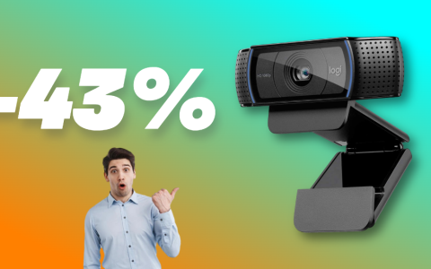 Webcam Logitech FHD per Mac e PC Windows: SCONTO PAZZO del 43%