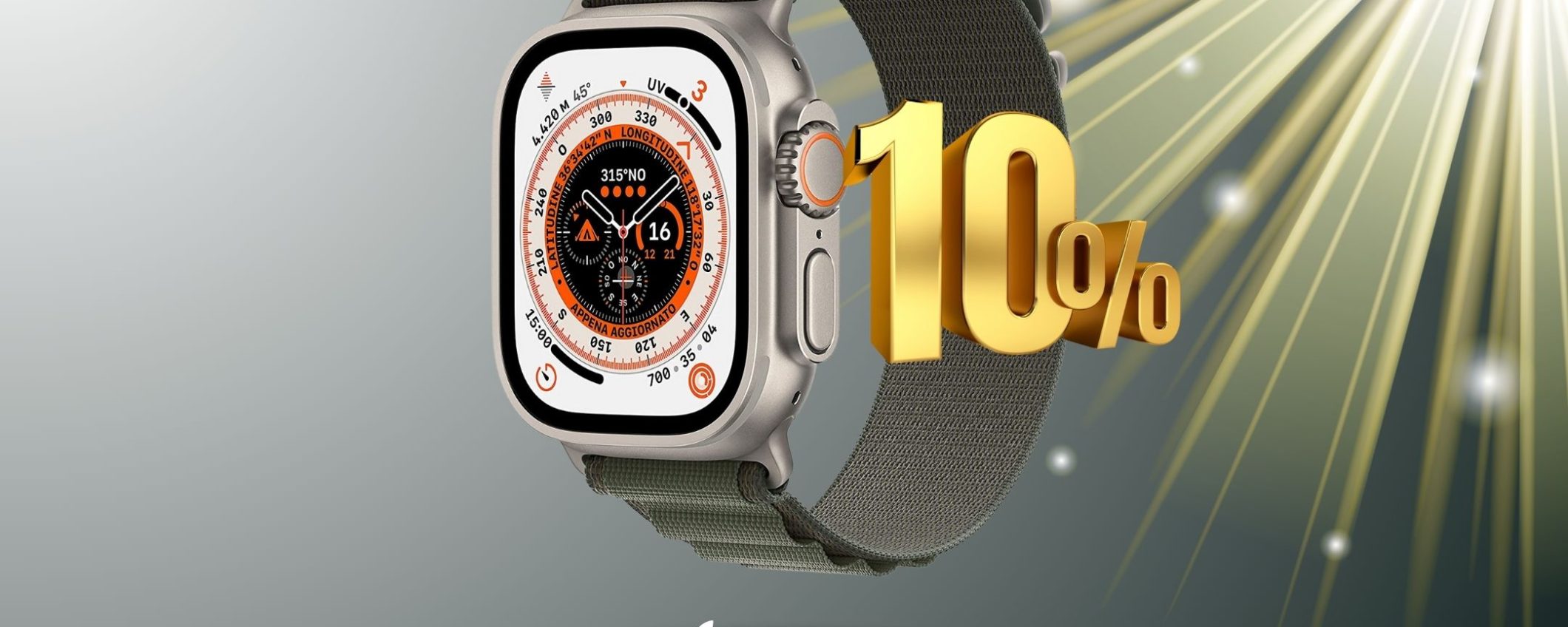 Aggiungi un tocco di tecnologia al tuo polso: l'Apple Watch Ultra in offerta a 929€ con l'8% di sconto