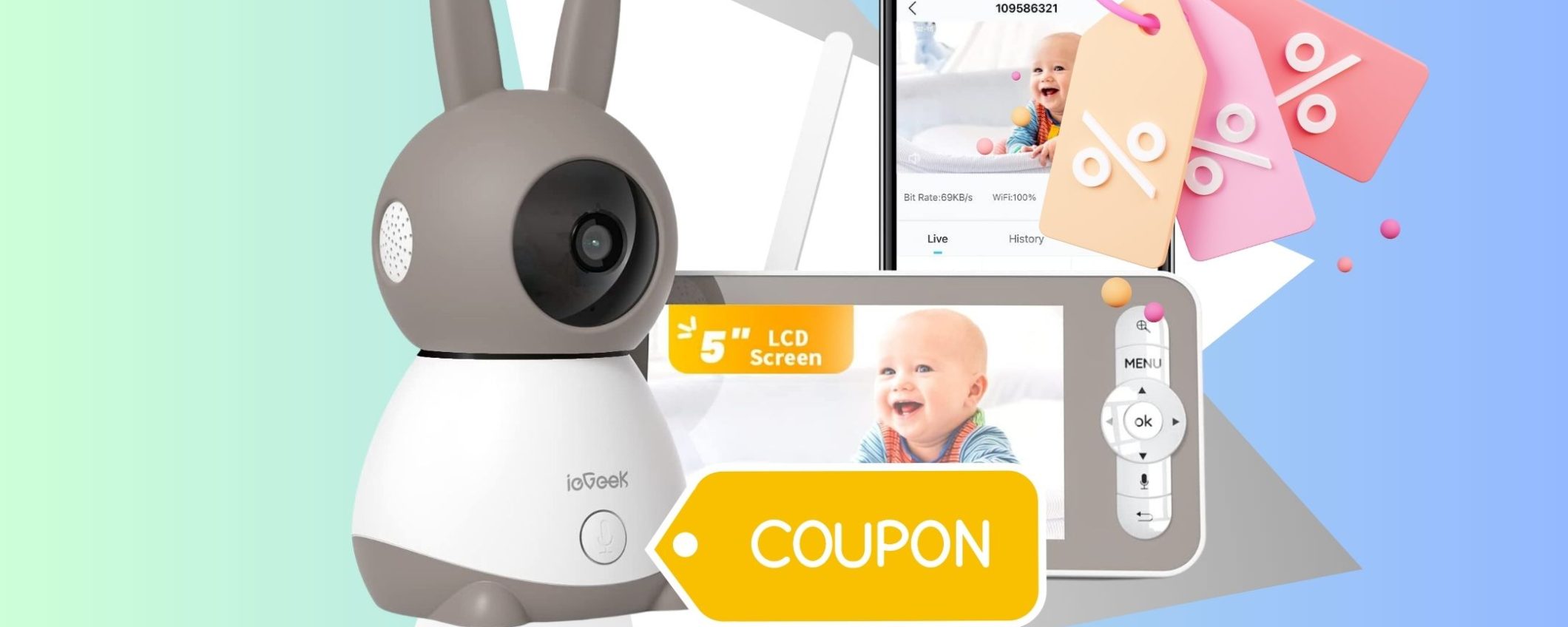 RIVOLUZIONARIO Baby Monitor con uno sconto di 30€ PER POCHI GIORNI