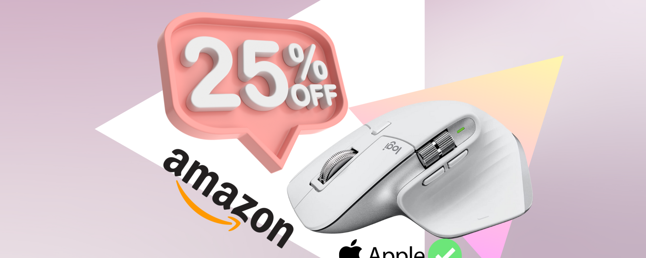 Sconto SHOCK: mouse ergonomico Logitech compatibile Apple