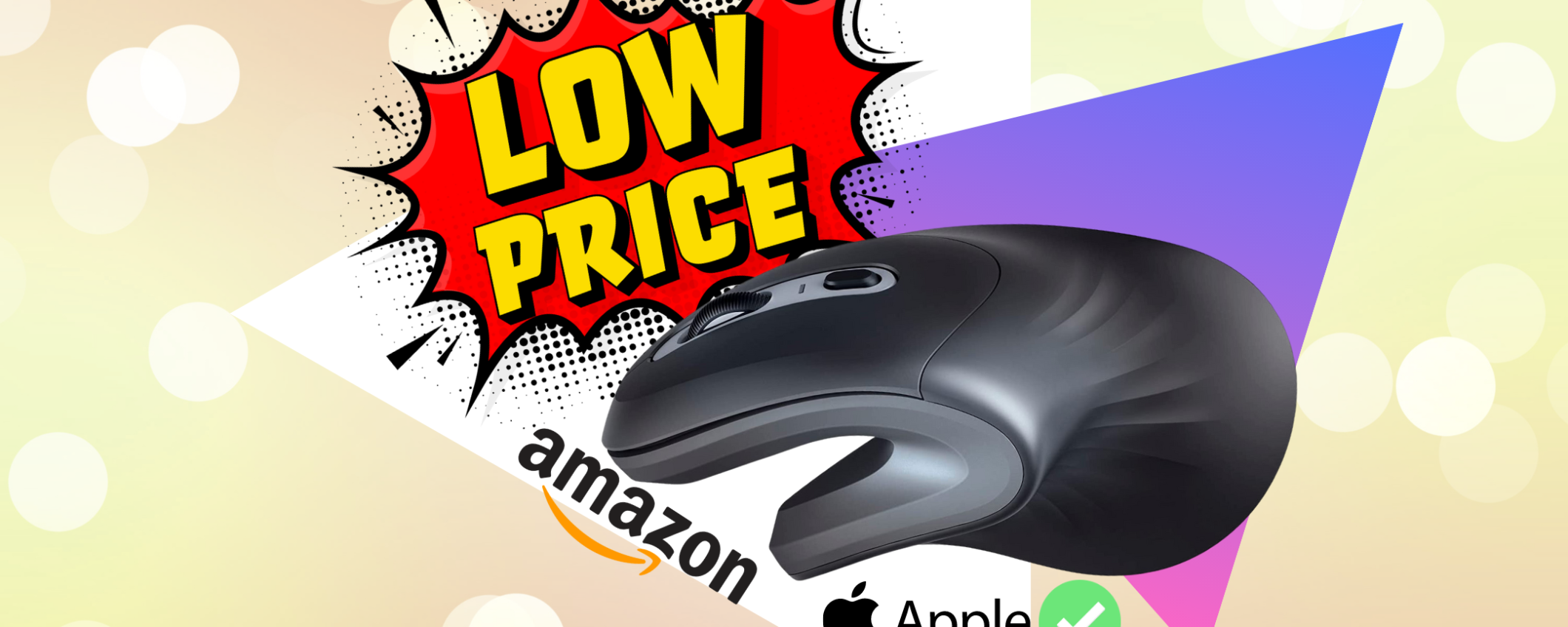 SOLO 18€ per il mouse ergonomico wireless: POCHI PEZZI