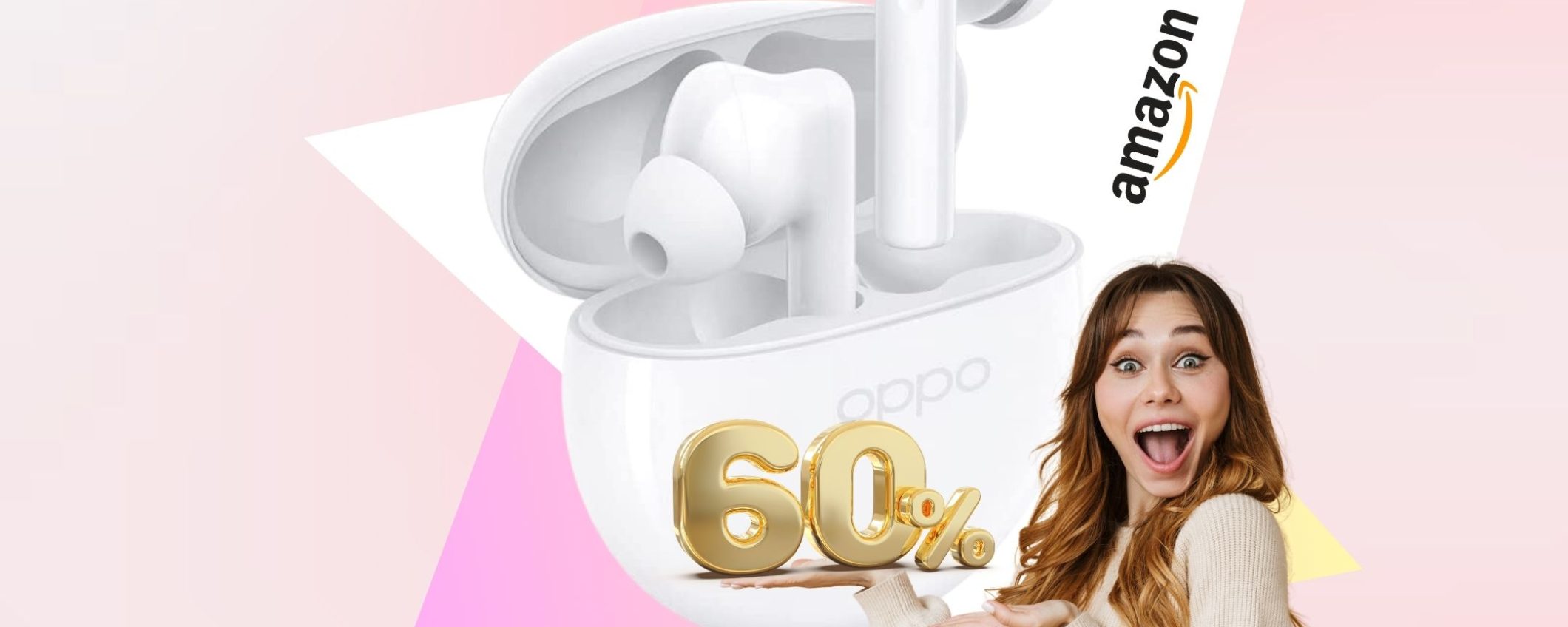 SOLO 19€ grazie al 60% di sconto per OPPO ENCO BUDS2