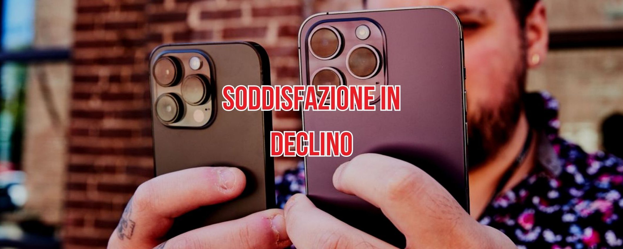 Soddisfazione per iPhone in calo: l'iPhone 14 segna il declino più significativo dal 2012