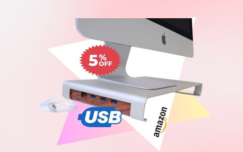 L'UNICO stand per iMac con 4 porte USB incorporate, oggi in sconto!