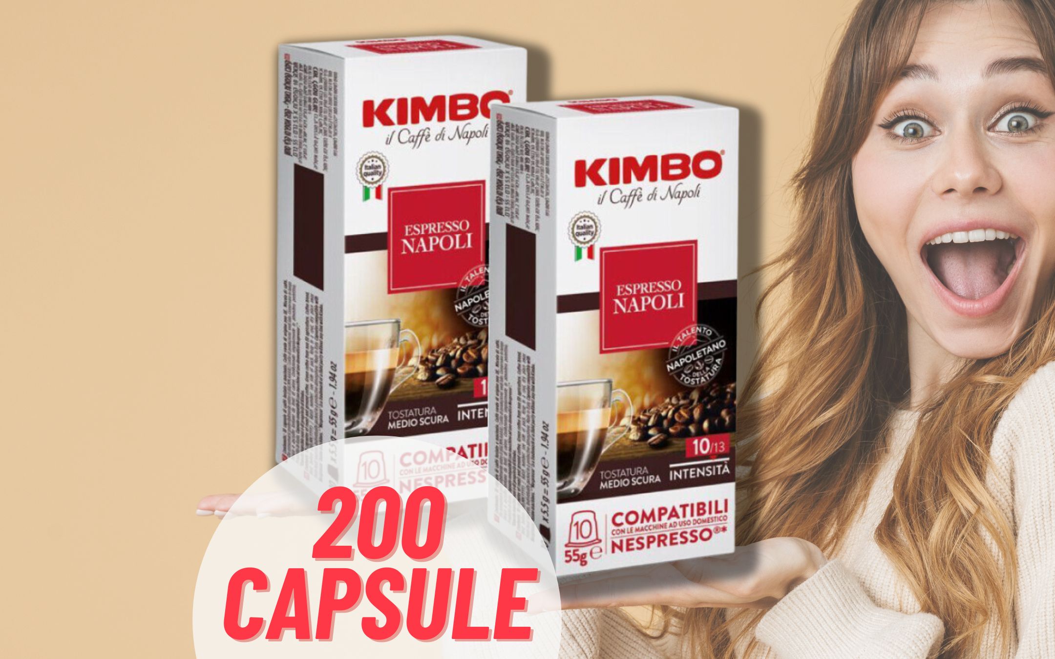 200 Capsule Caffè Kimbo Miscela Napoli: SOLO 37€ su ! - Melablog