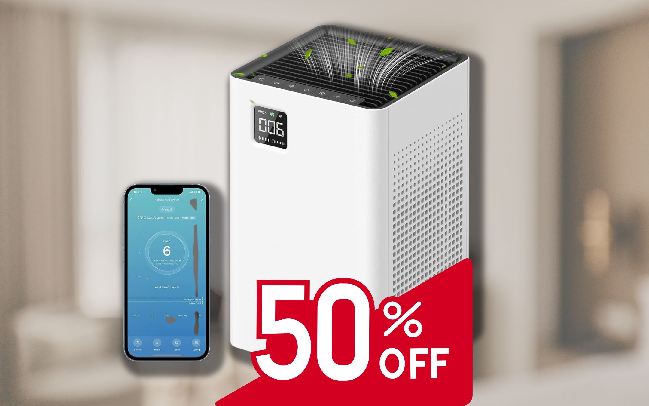 PURIFICA l'aria della tua casa con soli 30€: Purificatore con filtro HEPA  in sconto!