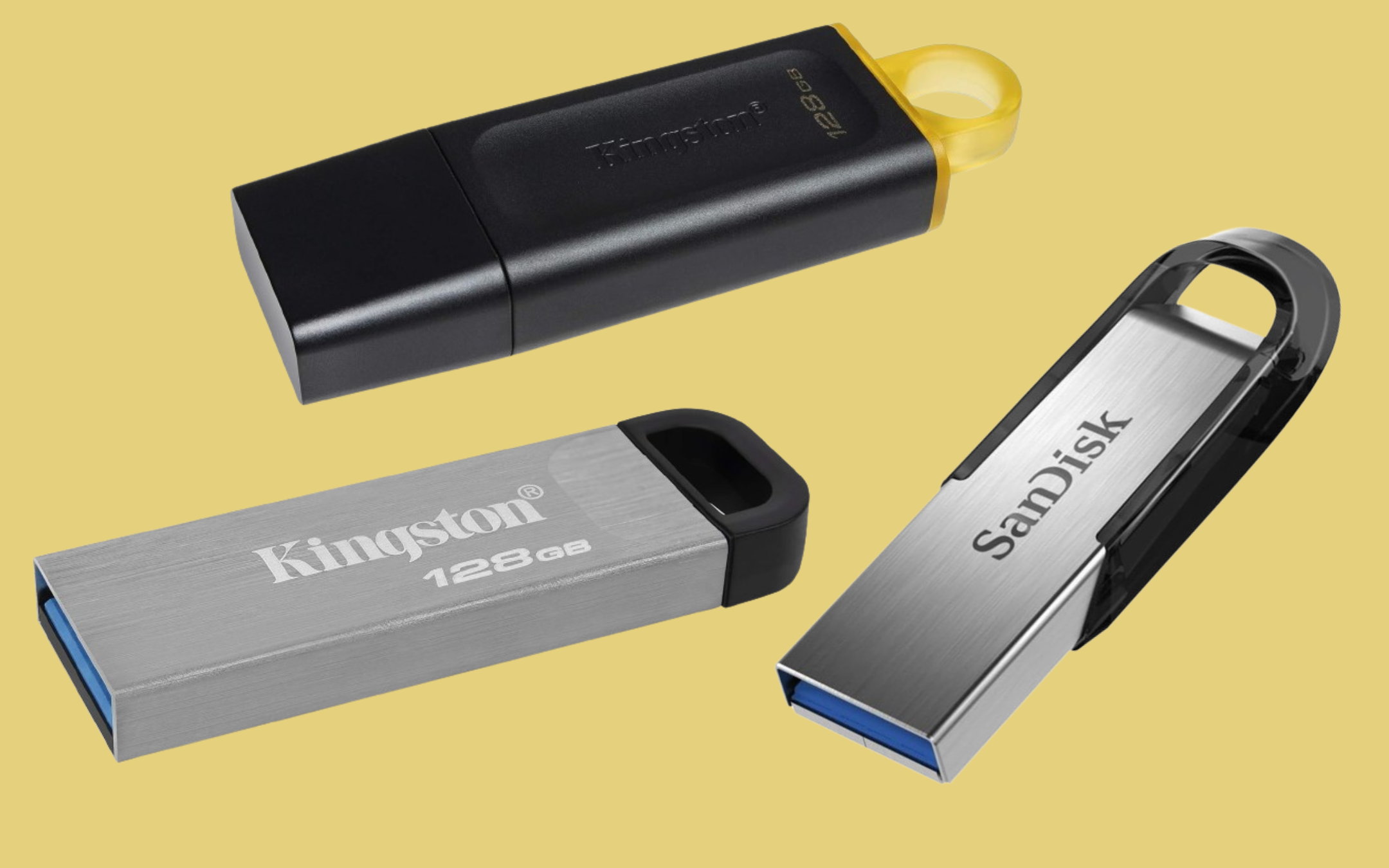 Chiavetta USB per smartphone e PC da 64GB Colore giallo