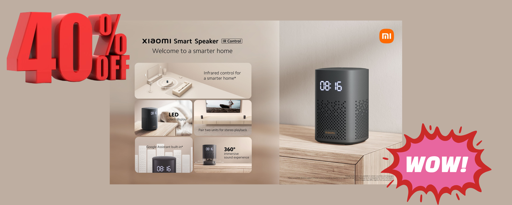 Xiaomi Smart Speaker a meno di 30€: approfitta del maxi sconto del -40%