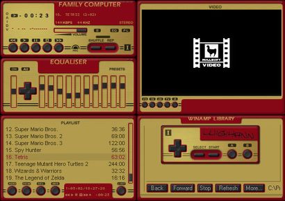 Famicom Skin per Winamp