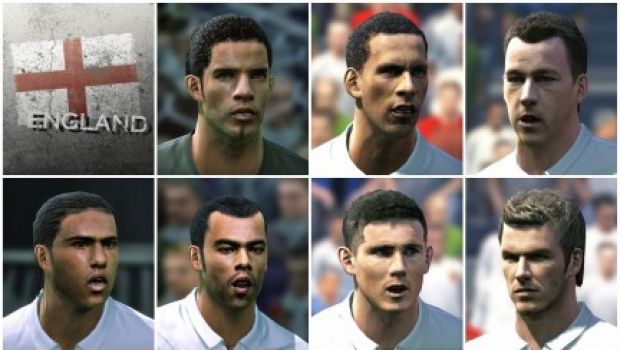 PES 2010: Konami mostra le facce dei giocatori dell'Inghilterra