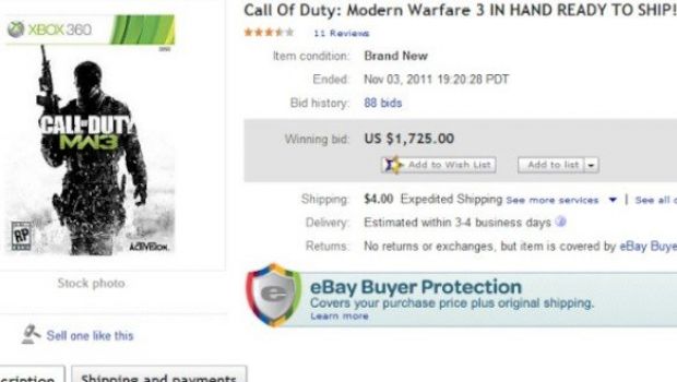 Modern Warfare 3: un tizio ha pagato 1725 dollari per una copia in anteprima