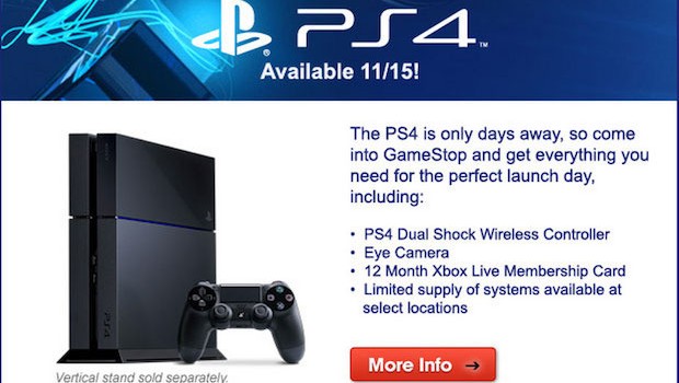 PlayStation 4, svista clamorosa per GameStop: tra gli accessori abbonamento a Xbox Live