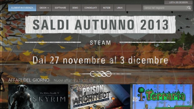 Steam, arrivano gli sconti autunnali fino al 3 dicembre