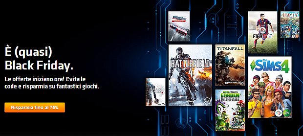 Origin, le offerte del Black Friday: sconti fino al 75%