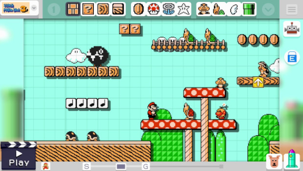 Mario Maker: le nuove immagini mostrano l'editor e la condivisione dei livelli